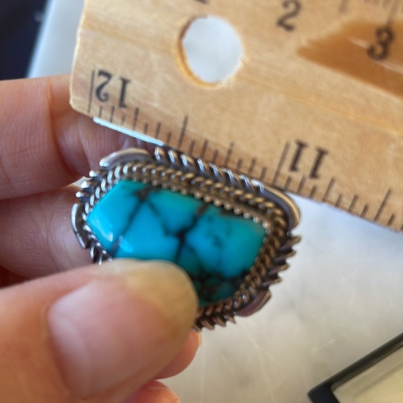 Vintage Navajo Native American Turquoise Ring - Picture 10 of 11
